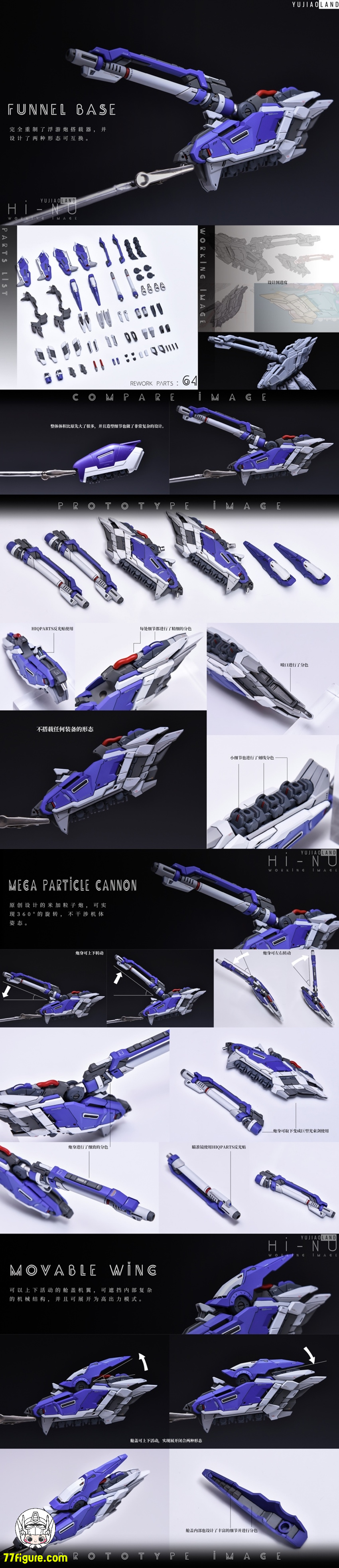 YuJiao Land 1/100 RX-93-v2 Hi-νガンダム用 アップグレード ガレージキット