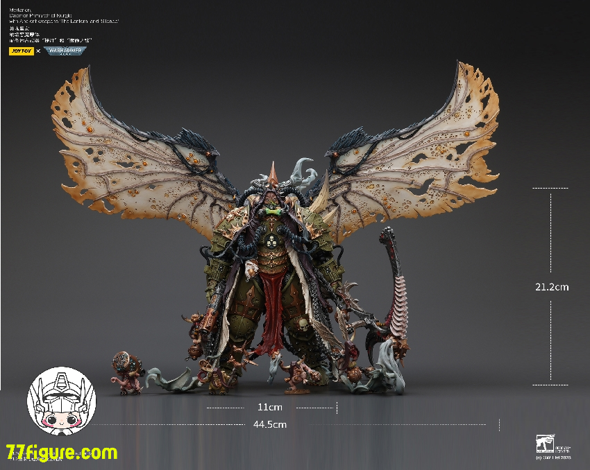 【予約商品】ジョイトイ JoyToy Source 1/18 『ウォーハンマー40K』モータリオン ナーグルのデーモン・プライマーク 古代の武器「ランタン」と「サイレンス」付き 塗装済み可動フィギュア