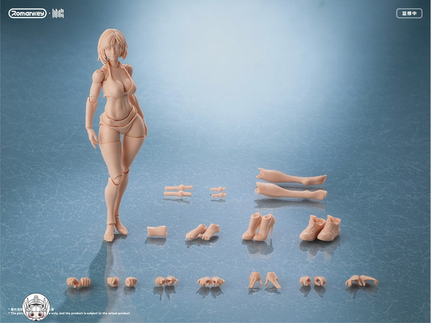 【予約商品】Romankey 1/12 UMS004 Mia 無塗装Ver. 可動女性素体