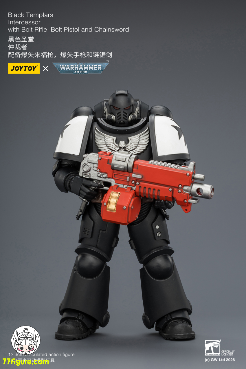 【予約商品】ジョイトイ JoyToy Source 1/18 『ウォーハンマー40K』ブラックテンプラー インターセッサー ボルトライフル ボルトピストル チェーンソード付き 塗装済み可動フィギュア