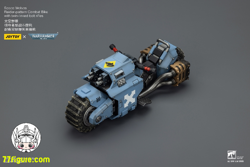 【予約商品】ジョイトイ JoyToy Source 1/18 『ウォーハンマー40K』スペースウルフ レイダーパターン コンバットバイク ツインリンクド・ボルトライフル付き
