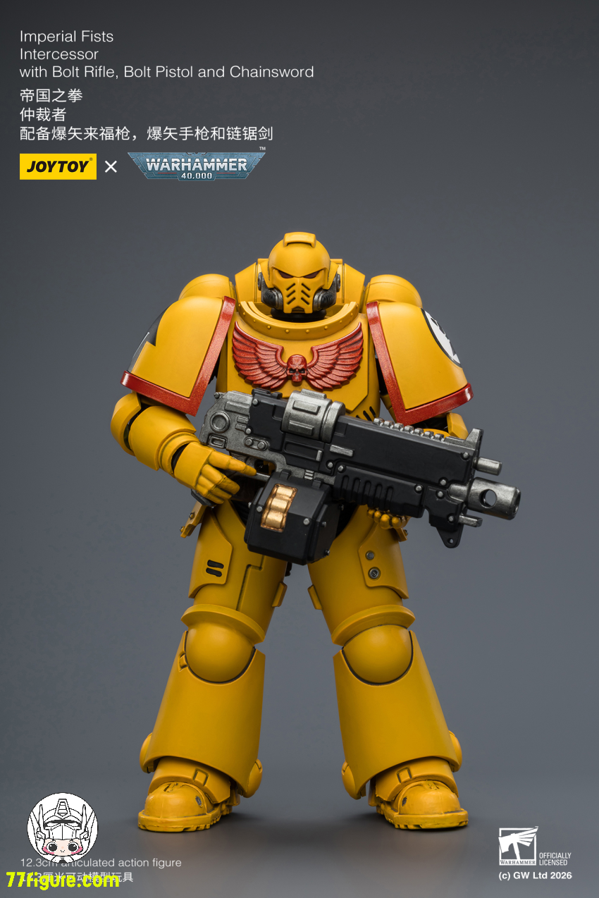 【予約商品】ジョイトイ JoyToy Source 1/18 『ウォーハンマー40K』インペリアル フィスト インターセッサー ボルトライフル ボルトピストル チェーンソード付き 塗装済み可動フィギュア