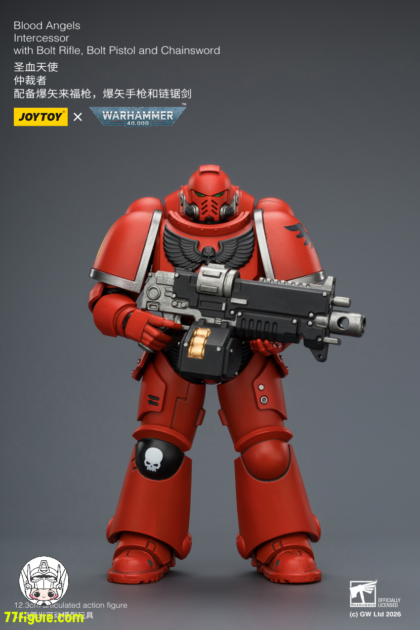 【予約商品】ジョイトイ JoyToy Source 1/18 『ウォーハンマー40K』ブラッド エンジェル インターセッサー ボルトライフル ボルトピストル チェーンソード付き 塗装済み可動フィギュア