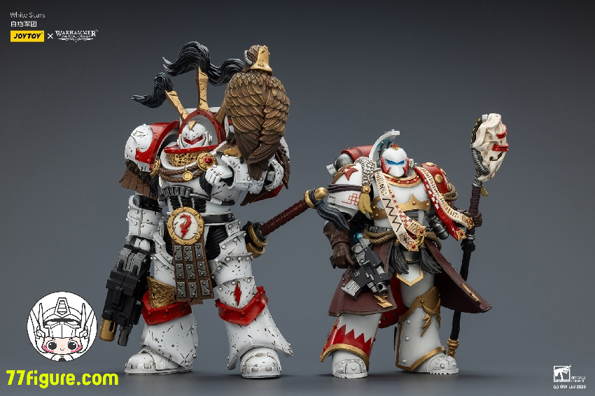 【予約受付終了】ジョイトイ JoyToy Source 1/18 『ウォーハンマー40K』ホワイト・スカーズ 二体セット 塗装済み可動フィギュア