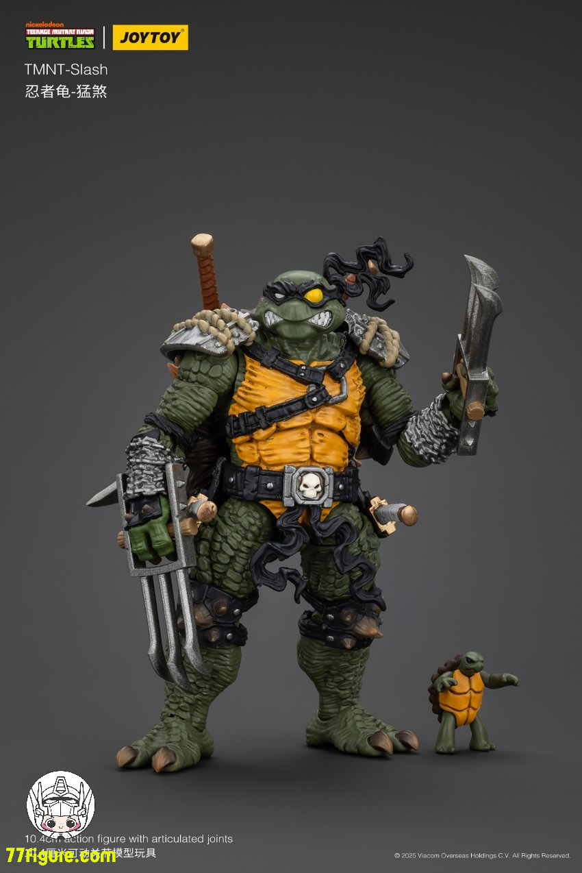 【先行販売】JoyToy 1/18 ティーンエイジ  ミュータント ニンジャ タートルズ 『TMNT 』スラッシュ 塗装済み可動フィギュア