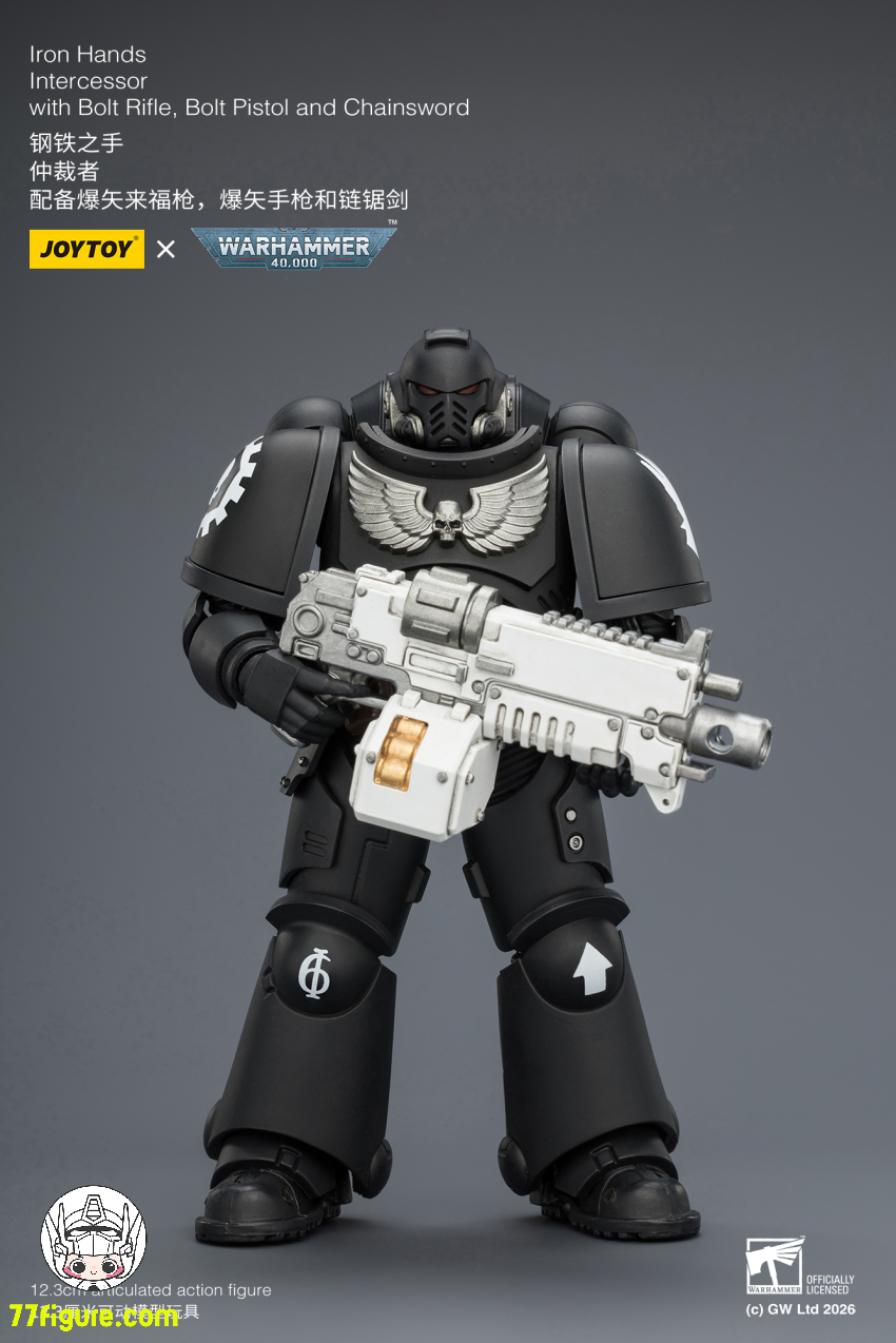 【予約商品】ジョイトイ JoyToy Source 1/18 『ウォーハンマー40K』アイアンハンズ インターセッサー ボルトライフル ボルトピストル チェーンソード付き 塗装済み可動フィギュア