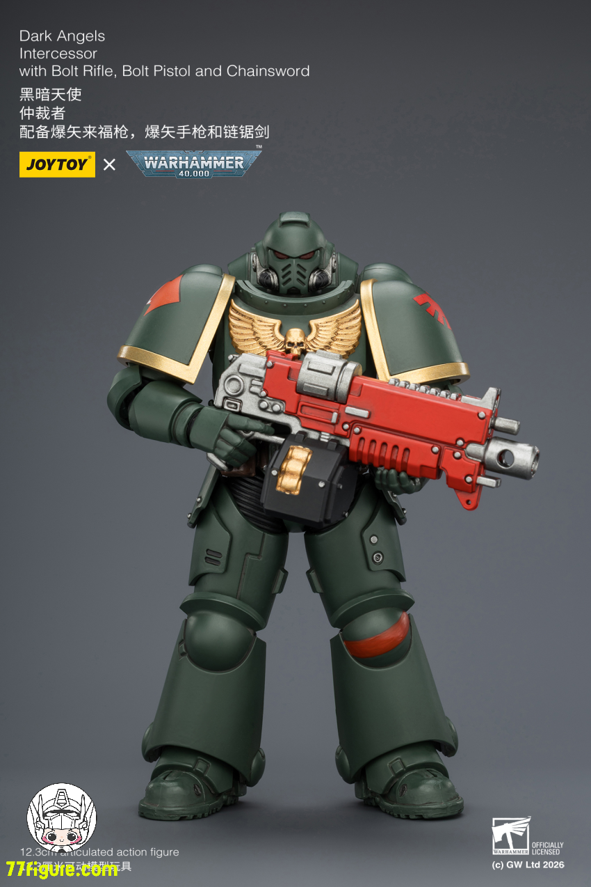 【予約商品】ジョイトイ JoyToy Source 1/18 『ウォーハンマー40K』ダークエンジェル インターセッサー ボルトライフル ボルトピストル チェーンソード付き 塗装済み可動フィギュア