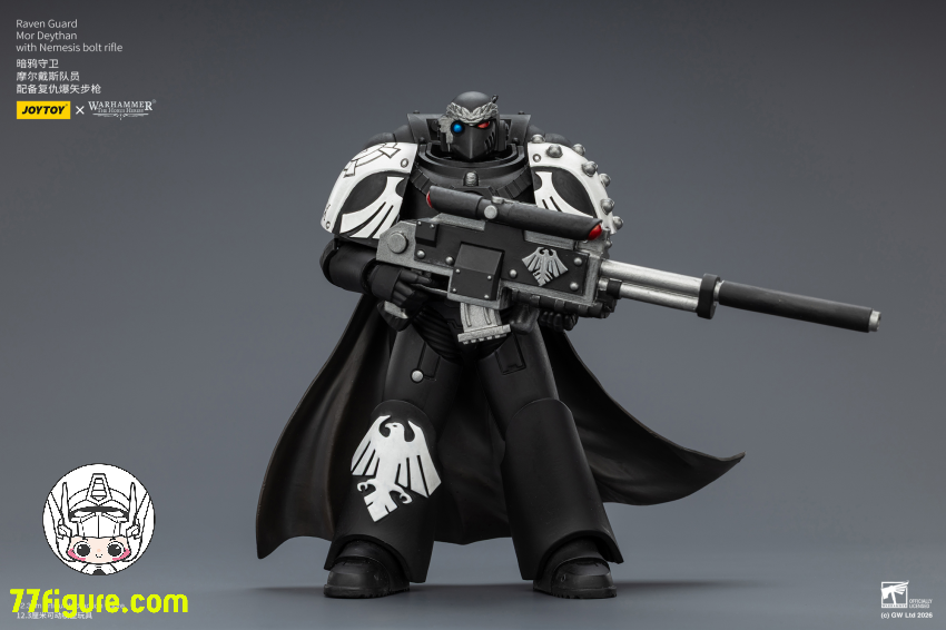 【予約受付終了】ジョイトイ JoyToy Source 1/18『ウォーハンマー ホルスの異端』レイヴンガード モー デイサン ネメシスボルトライフル付き 塗装済み可動フィギュア