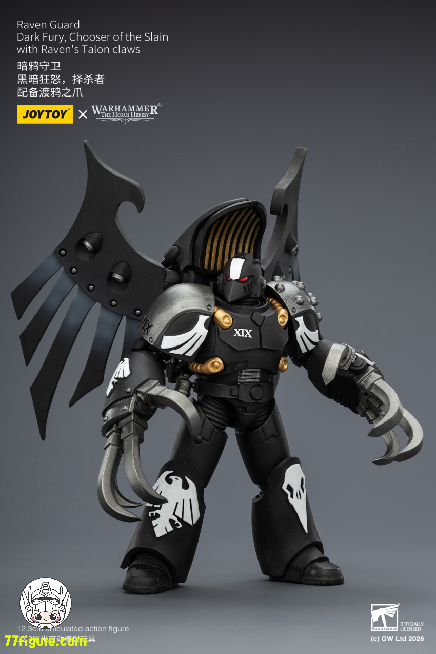 【予約受付終了】ジョイトイ JoyToy Source 1/18『ウォーハンマー ホルスの異端』レイヴンガード ダークフューリー 殺選者 大鴉の鉤爪付き 塗装済み可動フィギュア