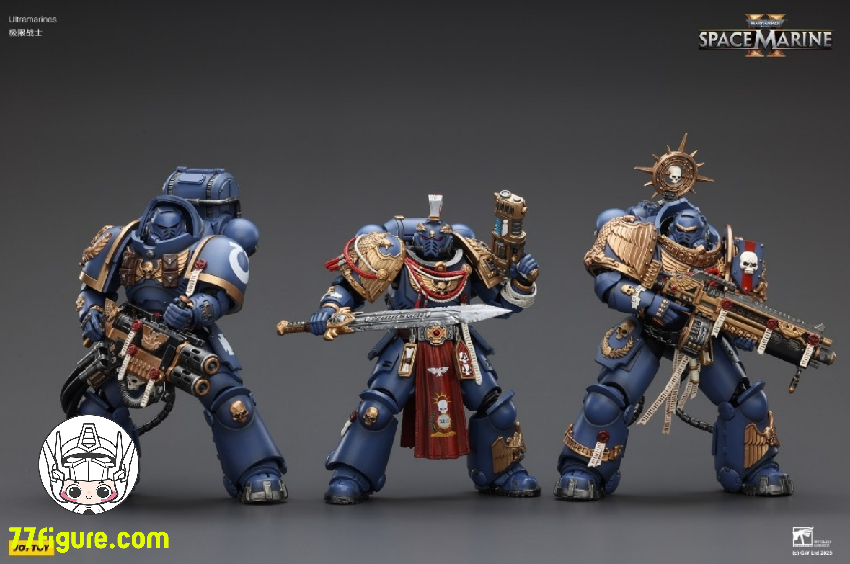 【予約商品】ジョイトイ JoyToy 1/18『ウォーハンマー40K』ウルトラマリーンズ 三体セット 塗装済み可動フィギュア