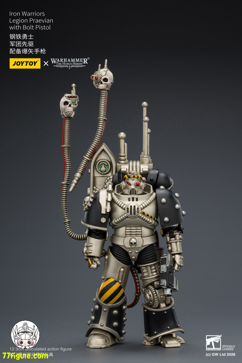 【予約受付終了】ジョイトイ JoyToy Source 1/18『ウォーハンマー ホルスの異端』アイアン ウォリアーズ レギオンのプラエヴィアン ボルトピストル付き 塗装済み可動フィギュア