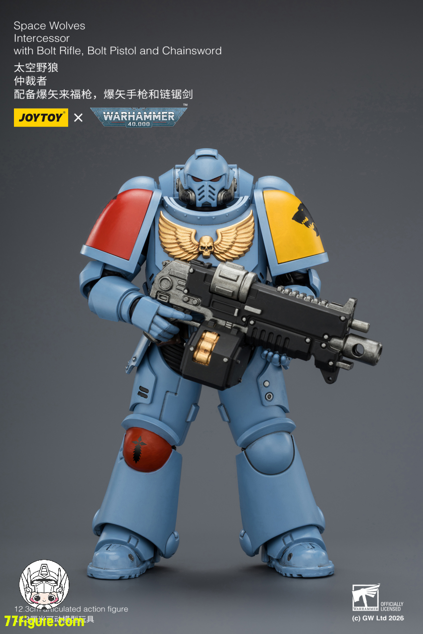 【予約商品】ジョイトイ JoyToy Source 1/18 『ウォーハンマー40K』スペース ウルフ インターセッサー ボルトライフル ボルトピストル チェーンソード付き 塗装済み可動フィギュア