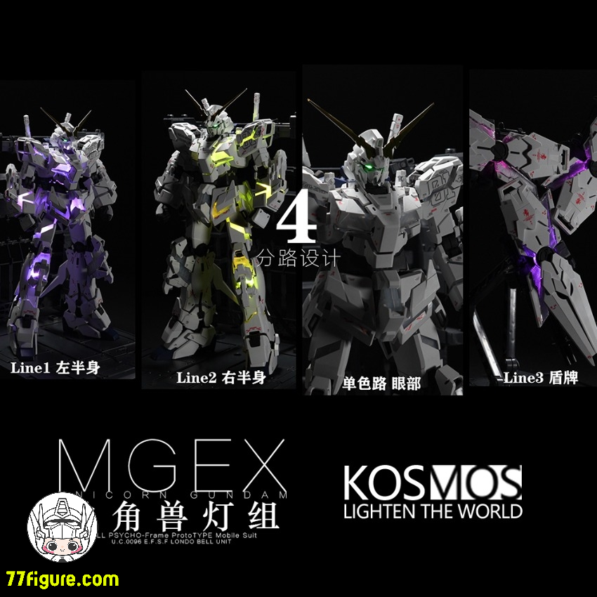 【予約商品】Kosmos 1/100 MGEX ユニコーンガンダム用 LEDユニット ホワイトアイライトVer.