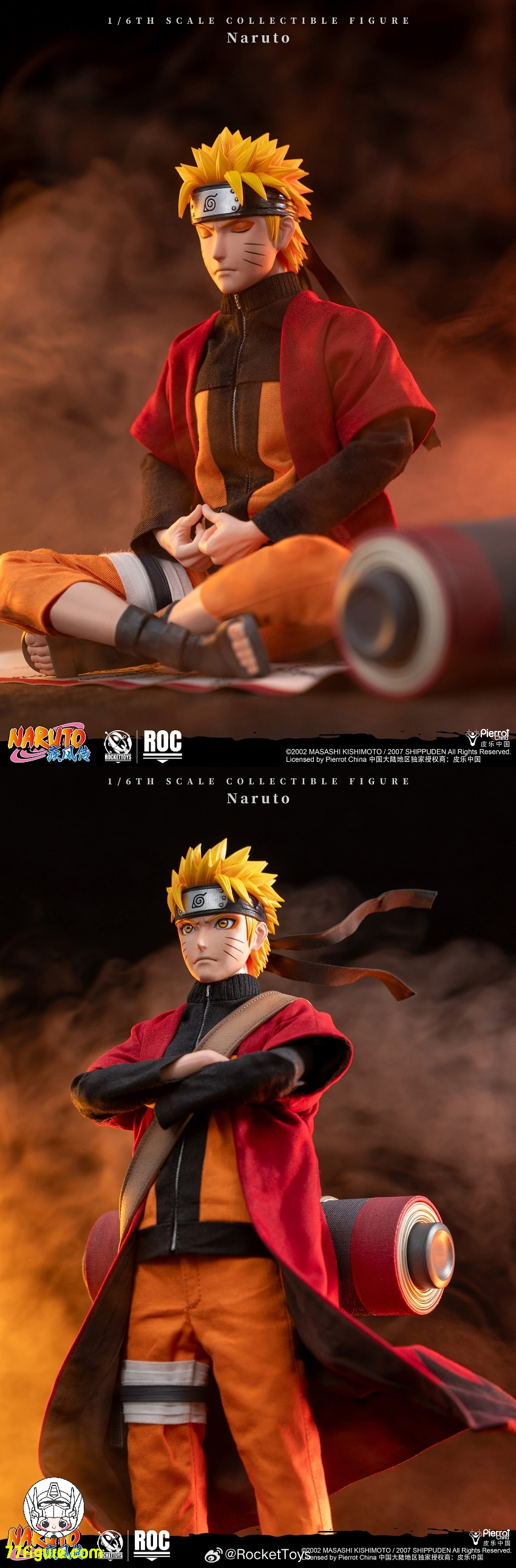 【予約商品】Rocket Toys 1/6 公式公認 『NARUTO -ナルト-』うずまき ナルト 仙人モード &  オプションパーツセット 塗装済み可動フィギュア