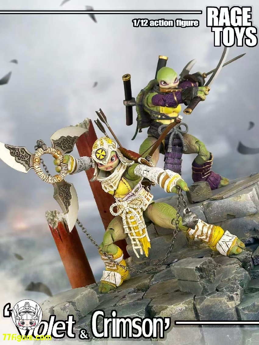 【予約商品】Rage Toys 1/12 ヴァイオレット＆クリムゾン タートル シスターズ 2体セット 塗装済み可動フィギュア
