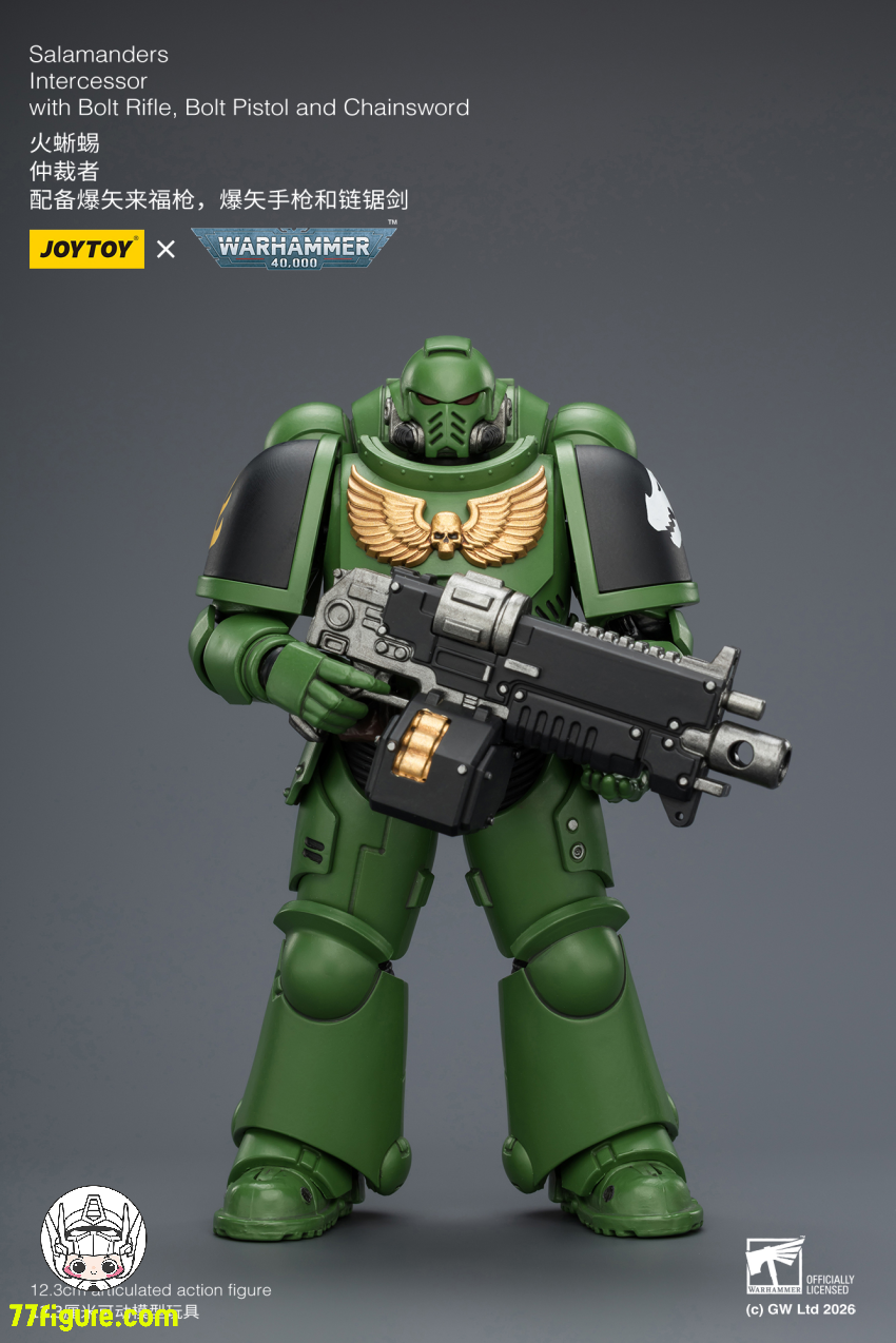 【予約商品】ジョイトイ JoyToy Source 1/18 『ウォーハンマー40K』サンショウウオ インターセッサー ボルトライフル ボルトピストル チェーンソード付き 塗装済み可動フィギュア