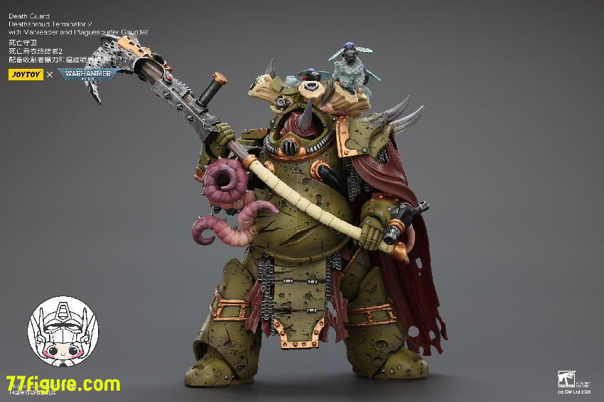 【予約商品】ジョイトイ JoyToy Source 1/18 『ウォーハンマー40K』デスガード デスシュラウド・ターミネーター2 マンリーパーとプレイグスパーター・ガントレット付き 塗装済み可動フィギュア