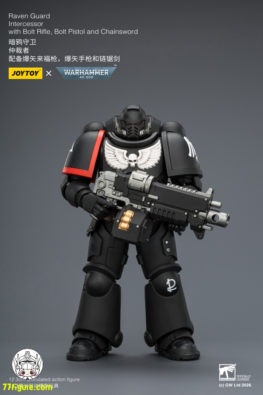 【予約商品】ジョイトイ JoyToy Source 1/18 『ウォーハンマー40K』レイヴンガード インターセッサー ボルトライフル ボルトピストル チェーンソード付き 塗装済み可動フィギュア