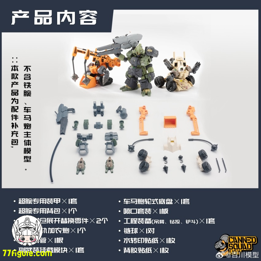 【先行販売】百川模型 CSU006 「Canned Squad Unit」Ex-Pack NO.1 封鎖艦隊用 アップグレードキット