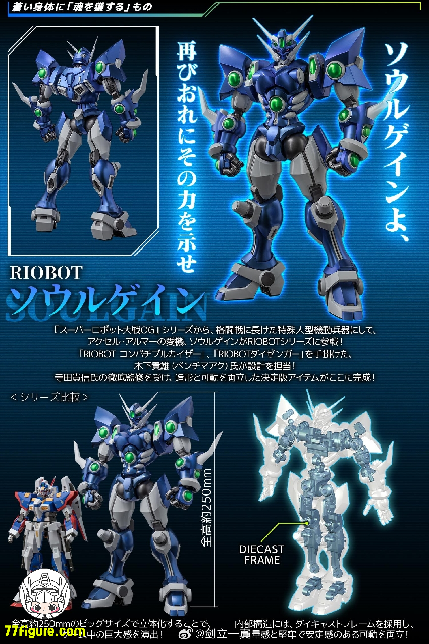 【先行販売】千値練『スーパーロボット大戦OG』RIOBOT ソウルゲイン 塗装済み可動フィギュア