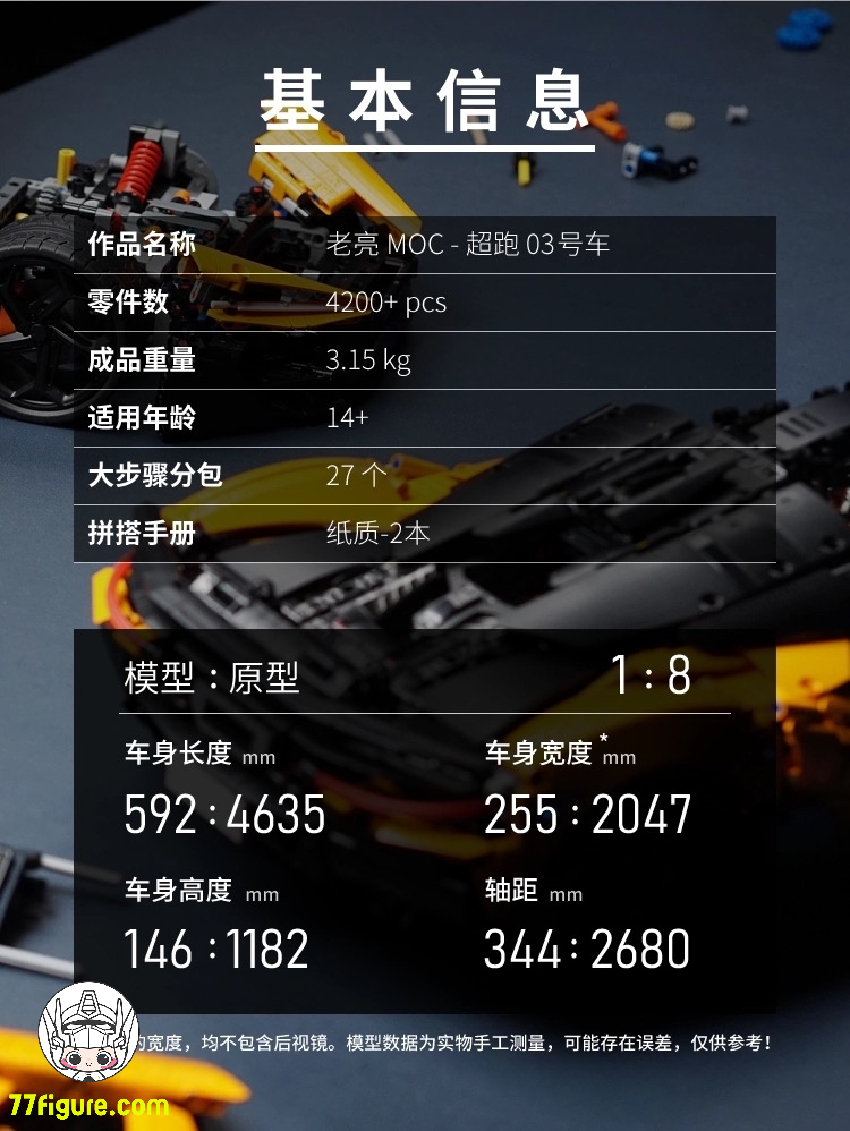 GoBricks & 老亮 1/8 Mclaren W1 ハイパーカー 03 ブロック