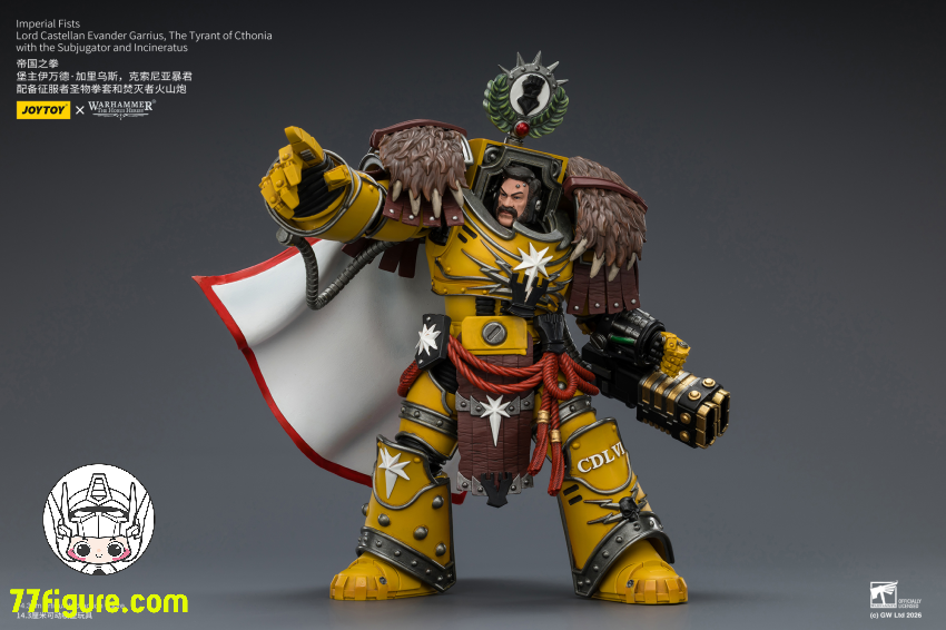 ジョイトイ JoyToy Source 1/18『ウォーハンマー ホルスの異端』インペリアル・フィスト ロード・カステラン エヴァンダー・ガリウス コソニアの暴君 塗装済み可動フィギュア