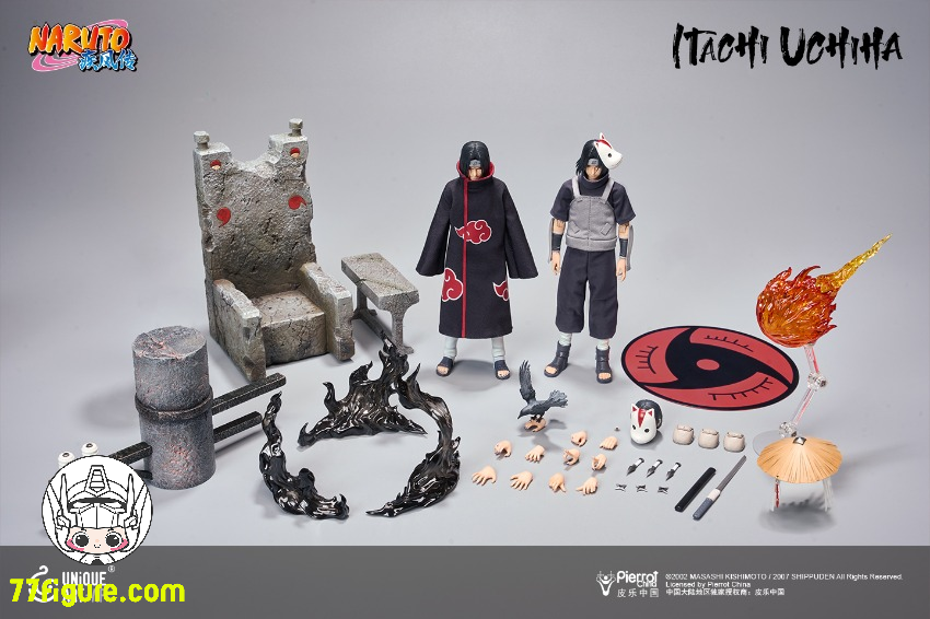 【予約商品】Unique Art 1/12 NARUTO -ナルト 疾風伝 うちはイタチ Play Ver. 塗装済み可動フィギュア