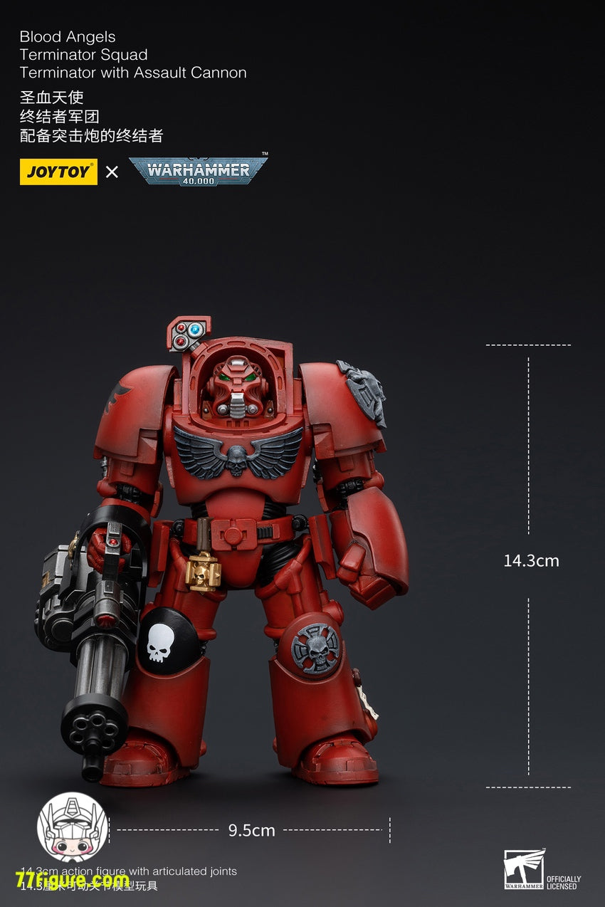 【先行販売】ジョイトイ JoyToy Source 1/18 『ウォーハンマー40K』ブラッド エンジェルズ ターミネーター分隊 ターミネーター アサルト キャノン付き 塗装済み可動フィギユア