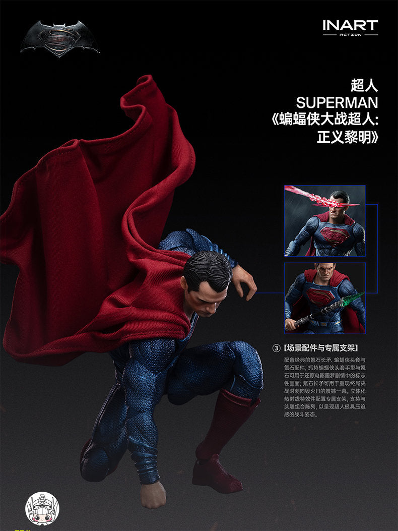 【予約商品】INART 1/12 HG M0005『バットマン vs スーパーマン：ジャスティスの誕生』スーパーマン 塗装済み可動フィギュア