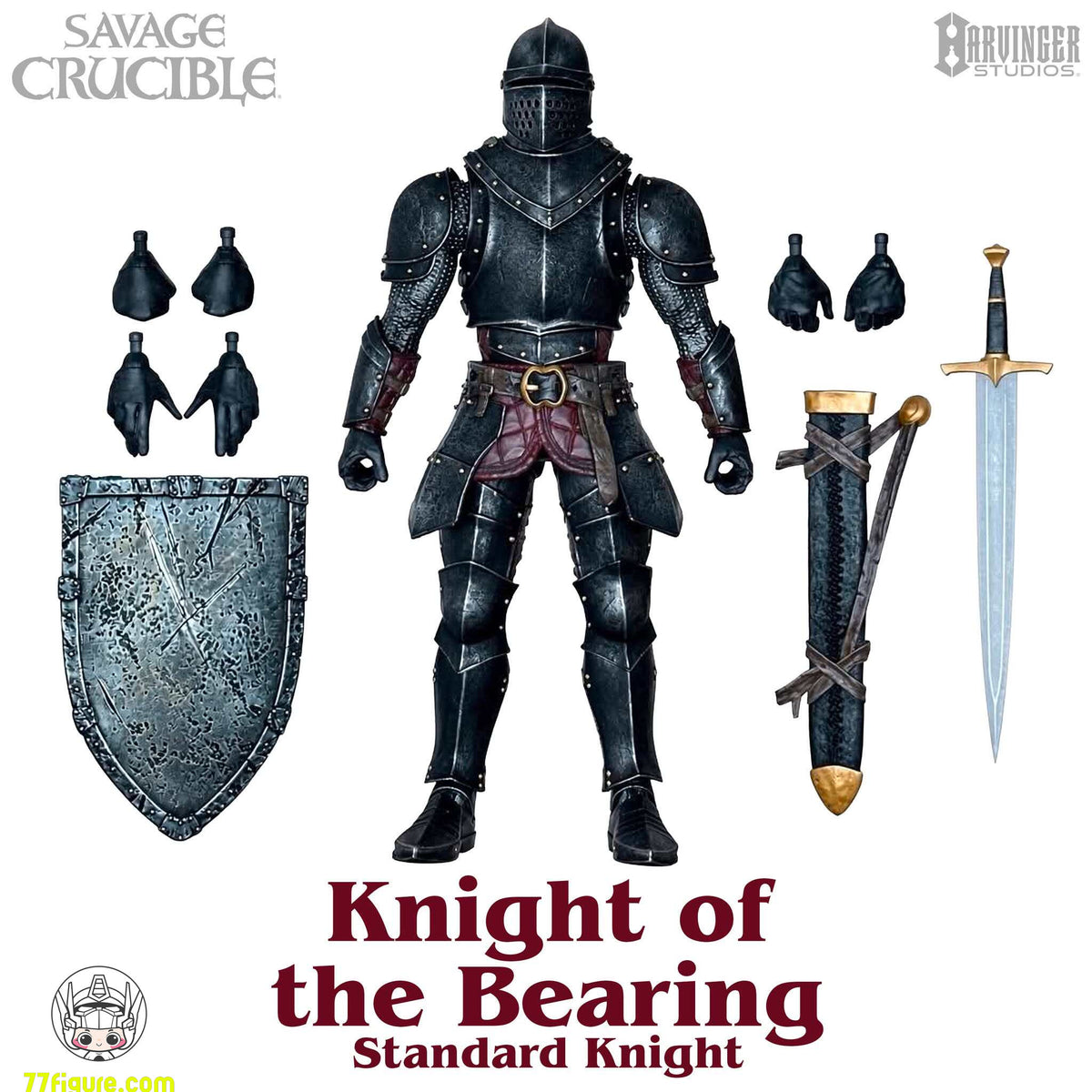 【予約商品】Harvinger Studios 1/12 サベージ・クルーシブル ベアリングの騎士 塗装済み可動フィギュア