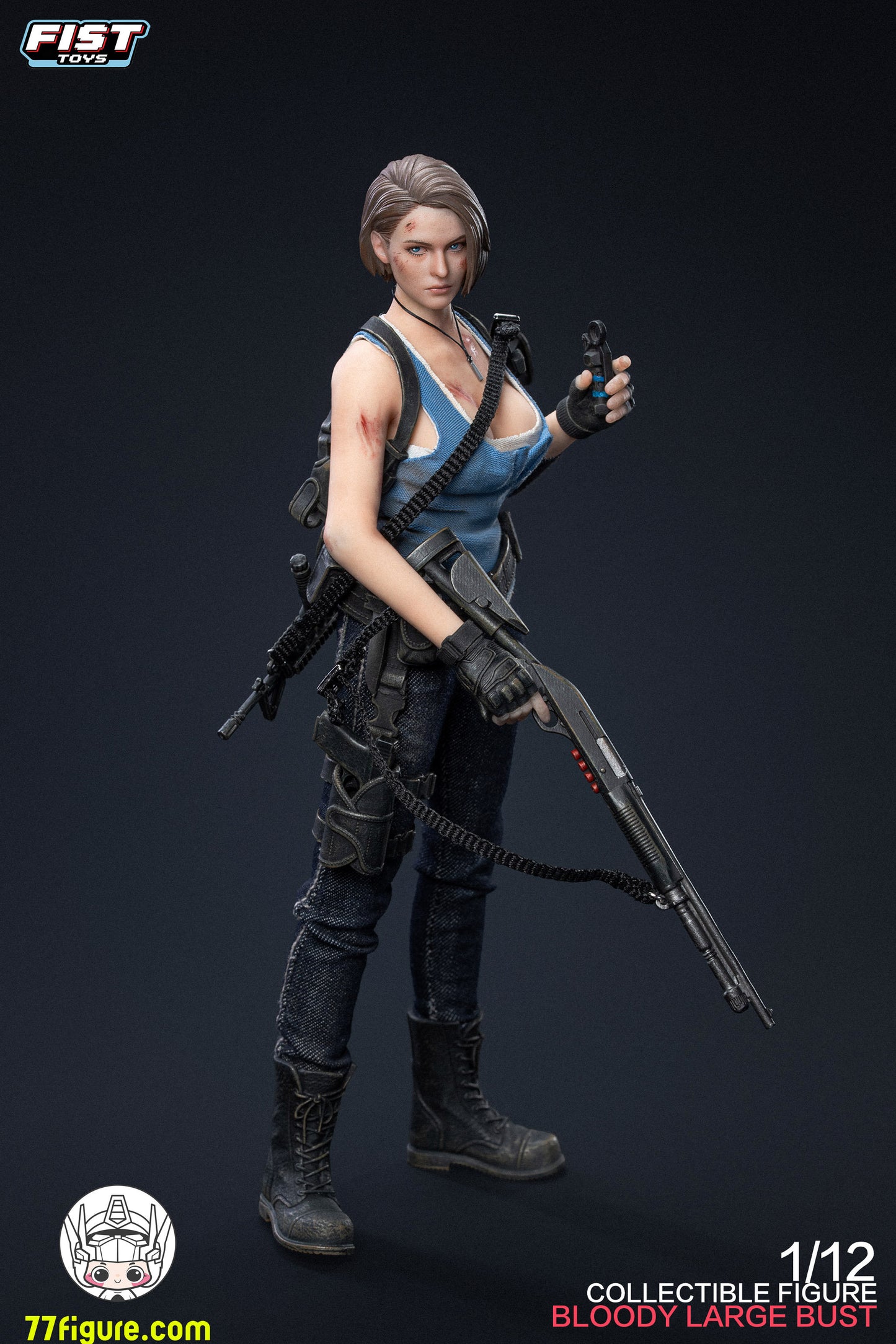 Fist Toys 1/12 FIST-002 ドゥームズデイ・コップ ブラッディVer. ラージバストVer. 塗装済み可動フィギュア