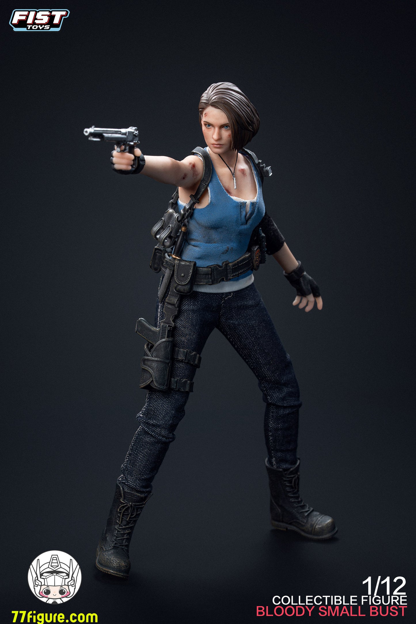 Fist Toys 1/12 FIST-002 ドゥームズデイ・コップ ブラッディVer. スモールバストVer. 塗装済み可動フィギュア