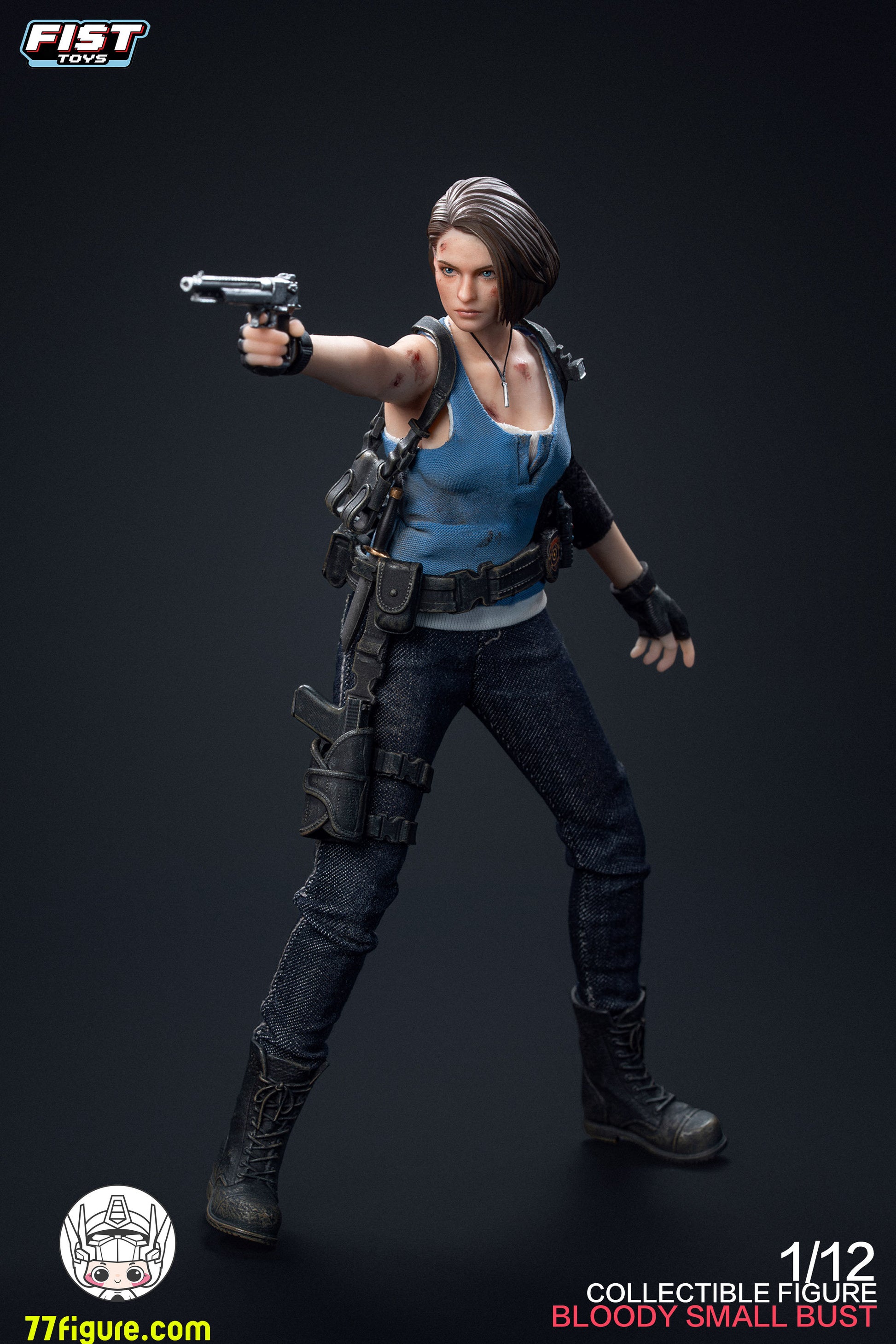 Fist Toys 1/12 FIST-002 ドゥームズデイ・コップ ブラッディVer. スモールバストVer. 塗装済み可動フィギュア