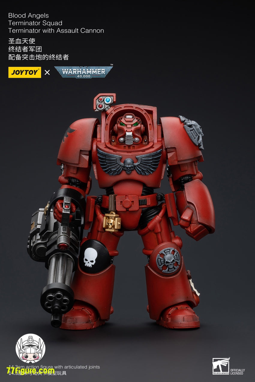 【先行販売】ジョイトイ JoyToy Source 1/18 『ウォーハンマー40K』ブラッド エンジェルズ ターミネーター分隊 ターミネーター アサルト キャノン付き 塗装済み可動フィギユア