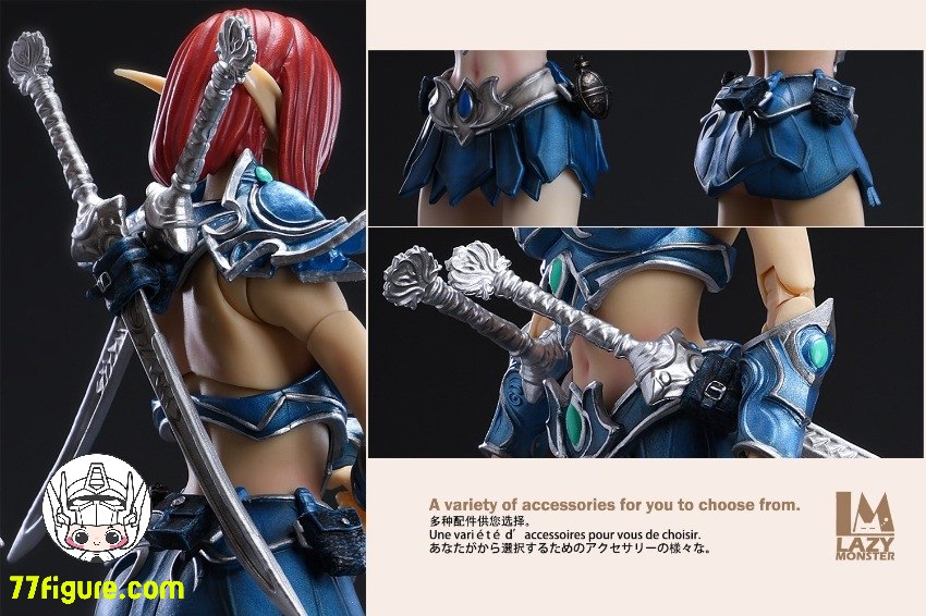 【先行販売】Lazy Monster Studio 1/12 オーク タウン 妖精 エルフ ガードA 塗装済み可動フィギュア