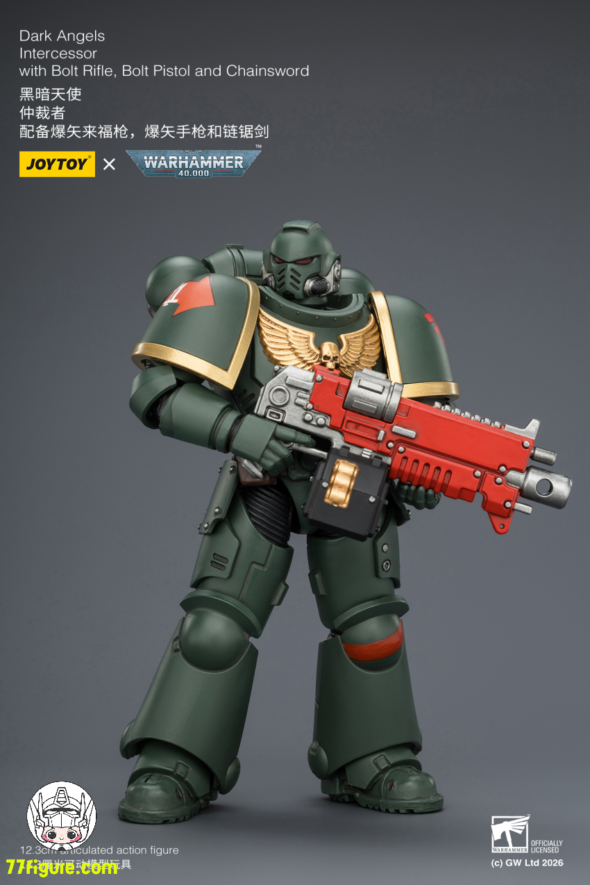 【予約商品】ジョイトイ JoyToy Source 1/18 『ウォーハンマー40K』ダークエンジェル インターセッサー ボルトライフル ボルトピストル チェーンソード付き 塗装済み可動フィギュア
