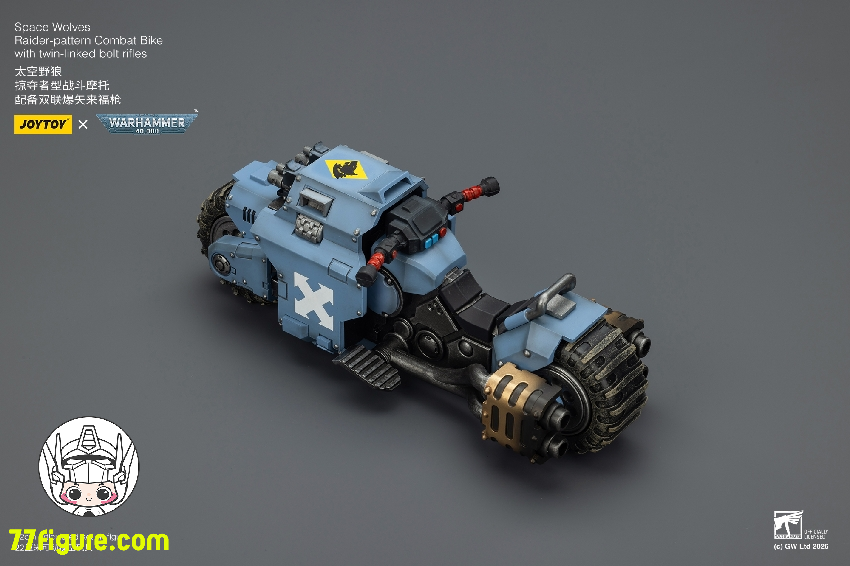 【予約商品】ジョイトイ JoyToy Source 1/18 『ウォーハンマー40K』スペースウルフ レイダーパターン コンバットバイク ツインリンクド・ボルトライフル付き