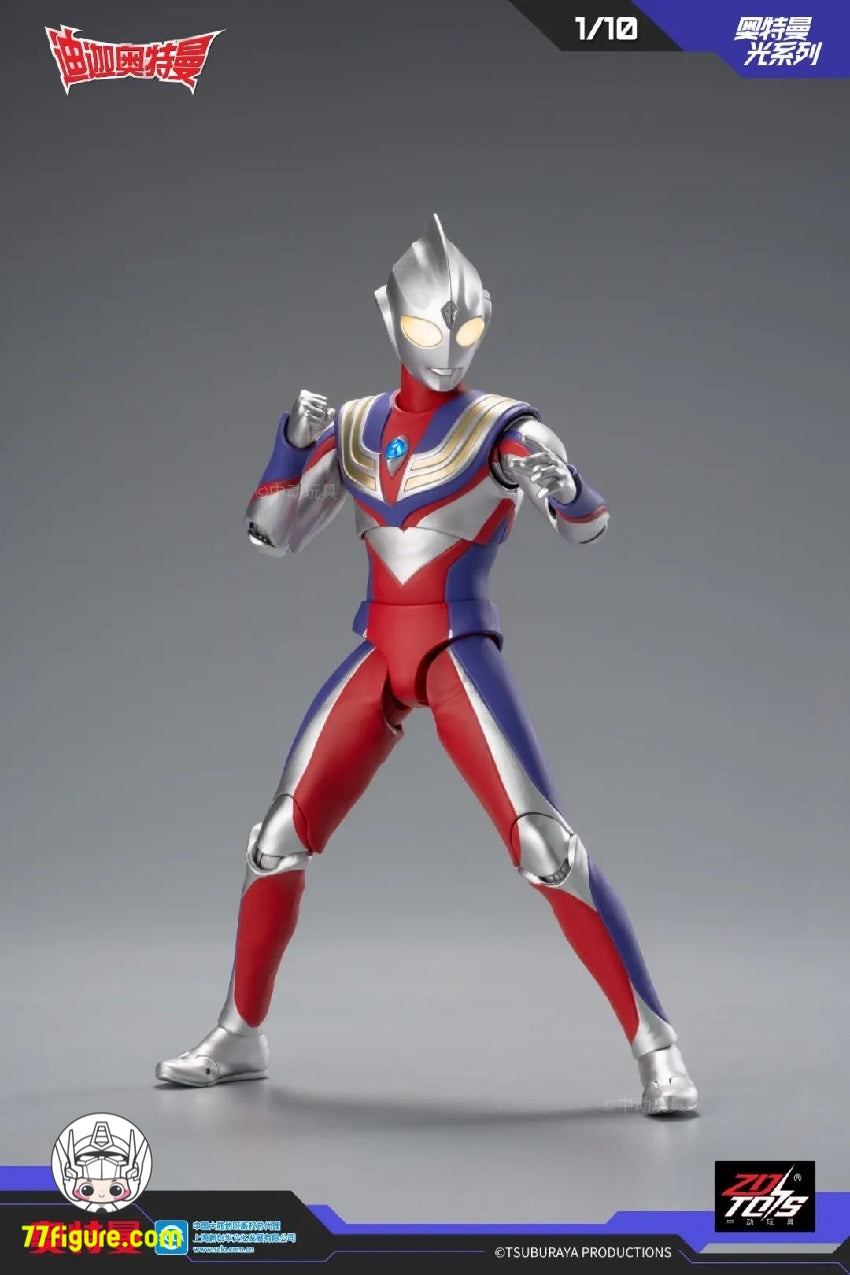 【品切れ】中動玩具 1/10 UL-A01 ウルトラマン ライト シリーズ ウルトラマン ティガ 塗装済み可動フィギュア