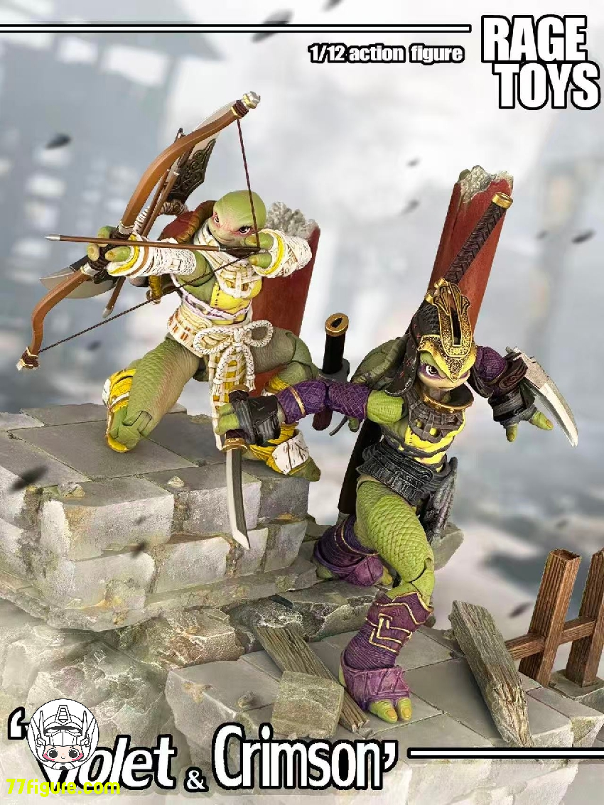 【予約商品】Rage Toys 1/12 ヴァイオレット＆クリムゾン タートル シスターズ 2体セット 塗装済み可動フィギュア