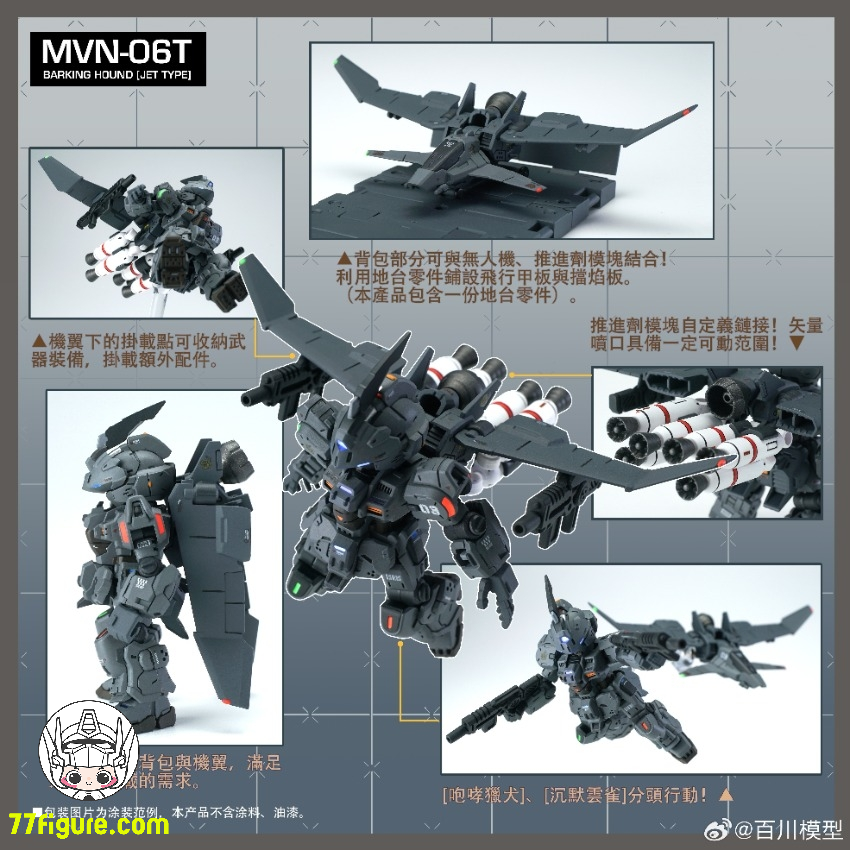 【先行販売】百川模型 CSU004 「Canned Squad Unit」MVN-06T バーキング ハウンド ジェット タイプ プラモデル