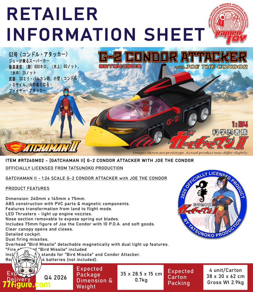 Ramen Toy 1/24 RT24GM02 科学忍者隊ガッチャマンII G-2号 コンドル