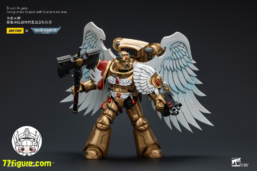 ジョイトイ JoyToy Source 1/18 『ウォーハンマー40K』ブラッド エンジェルズ サンギナリーガード エンカーマイン アックス付き 塗装済み可動フィギユア