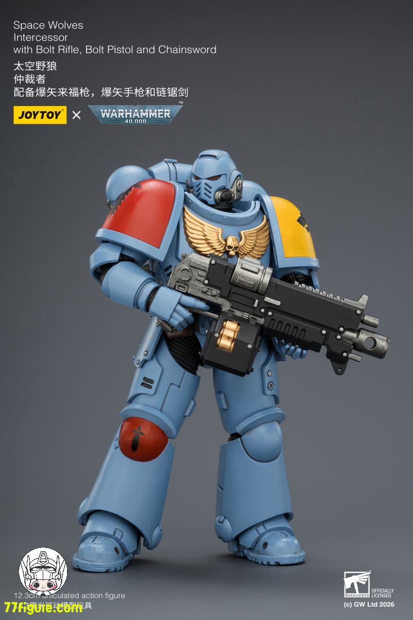 【予約商品】ジョイトイ JoyToy Source 1/18 『ウォーハンマー40K』スペース ウルフ インターセッサー ボルトライフル ボルトピストル チェーンソード付き 塗装済み可動フィギュア