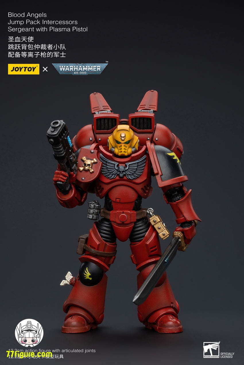 【品切れ】ジョイトイ JoyToy Source 1/18 『ウォーハンマー40K』 ブラッド エンジェルズ ジャンプパック仲裁者 軍曹プラズマピストル付き 塗装済み可動フィギュア