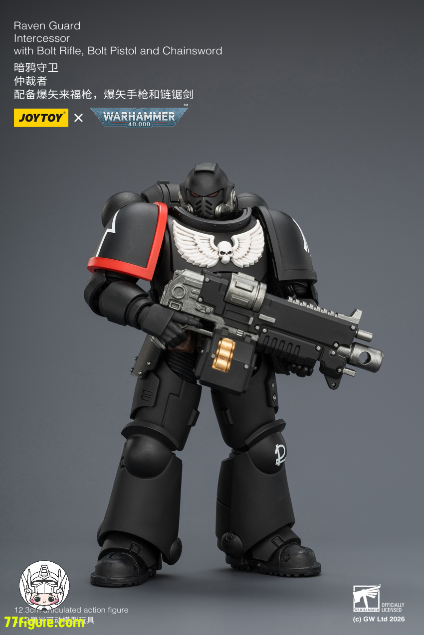 【予約商品】ジョイトイ JoyToy Source 1/18 『ウォーハンマー40K』レイヴンガード インターセッサー ボルトライフル ボルトピストル チェーンソード付き 塗装済み可動フィギュア