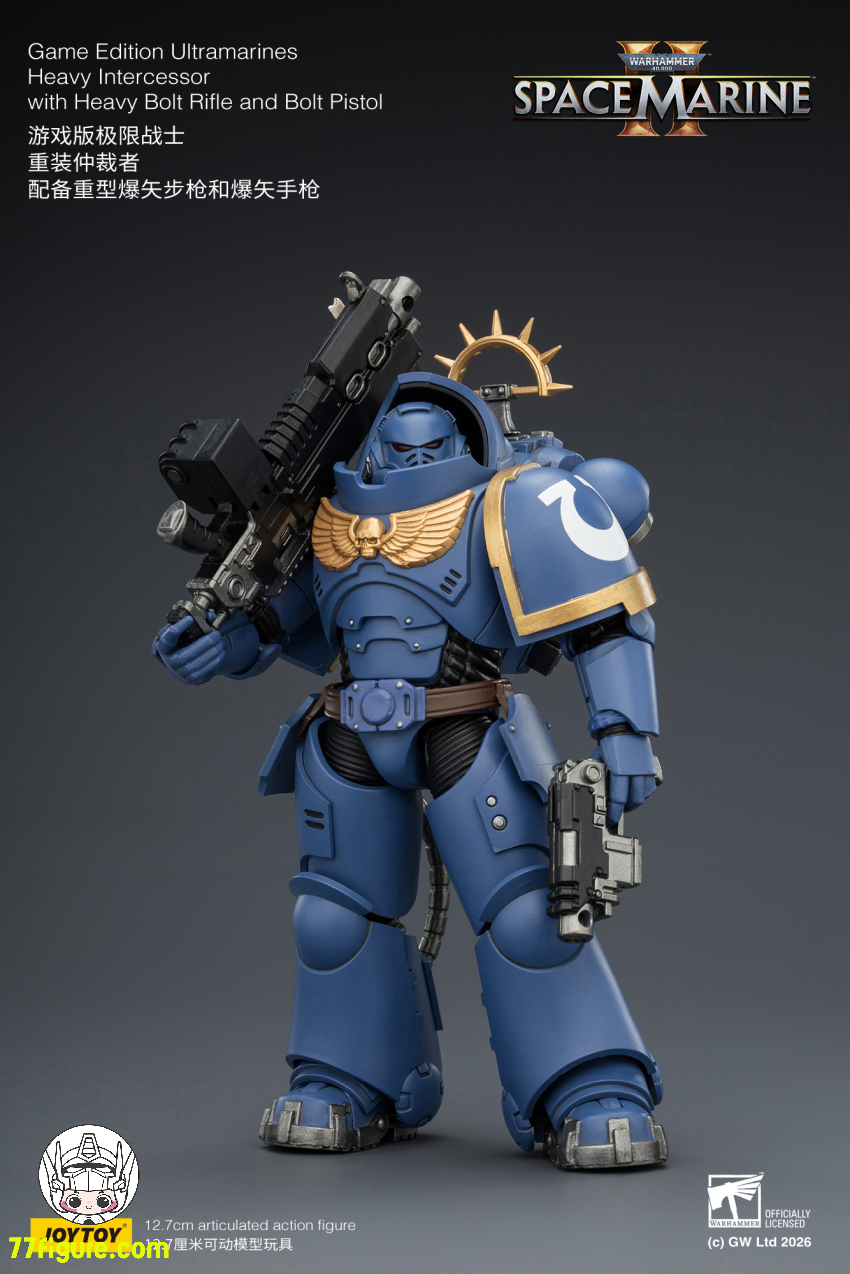 【予約商品】ジョイトイ JoyToy Source 1/18 『ウォーハンマー40K』ゲームエディション ウルトラマリーンズ ヘビーインターセッサー ヘビーボルトライフルとボルトピストル付き 塗装済み可動フィギュア