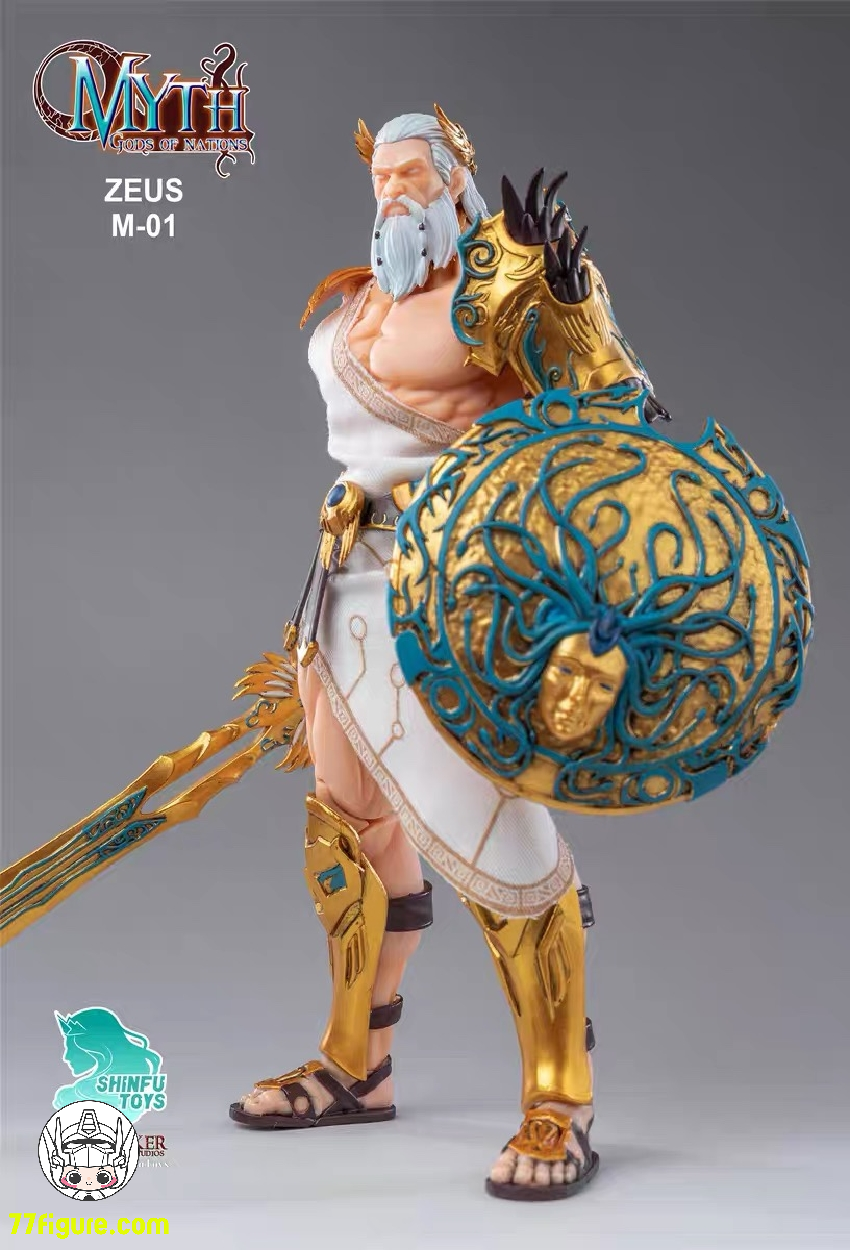 【先行販売】Shinfu Toys & Berserker Studios 1/12 M-01「万国の神々」ゼウス 塗装済み可動フィギュア