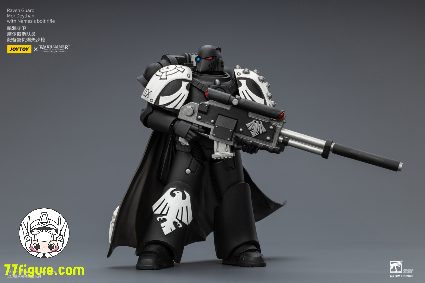 【予約受付終了】ジョイトイ JoyToy Source 1/18『ウォーハンマー ホルスの異端』レイヴンガード モー デイサン ネメシスボルトライフル付き 塗装済み可動フィギュア