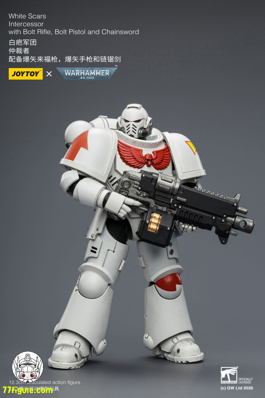 【予約商品】ジョイトイ JoyToy Source 1/18 『ウォーハンマー40K』ホワイト スカーズ インターセッサー ボルトライフル ボルトピストル チェーンソード付き 塗装済み可動フィギュア