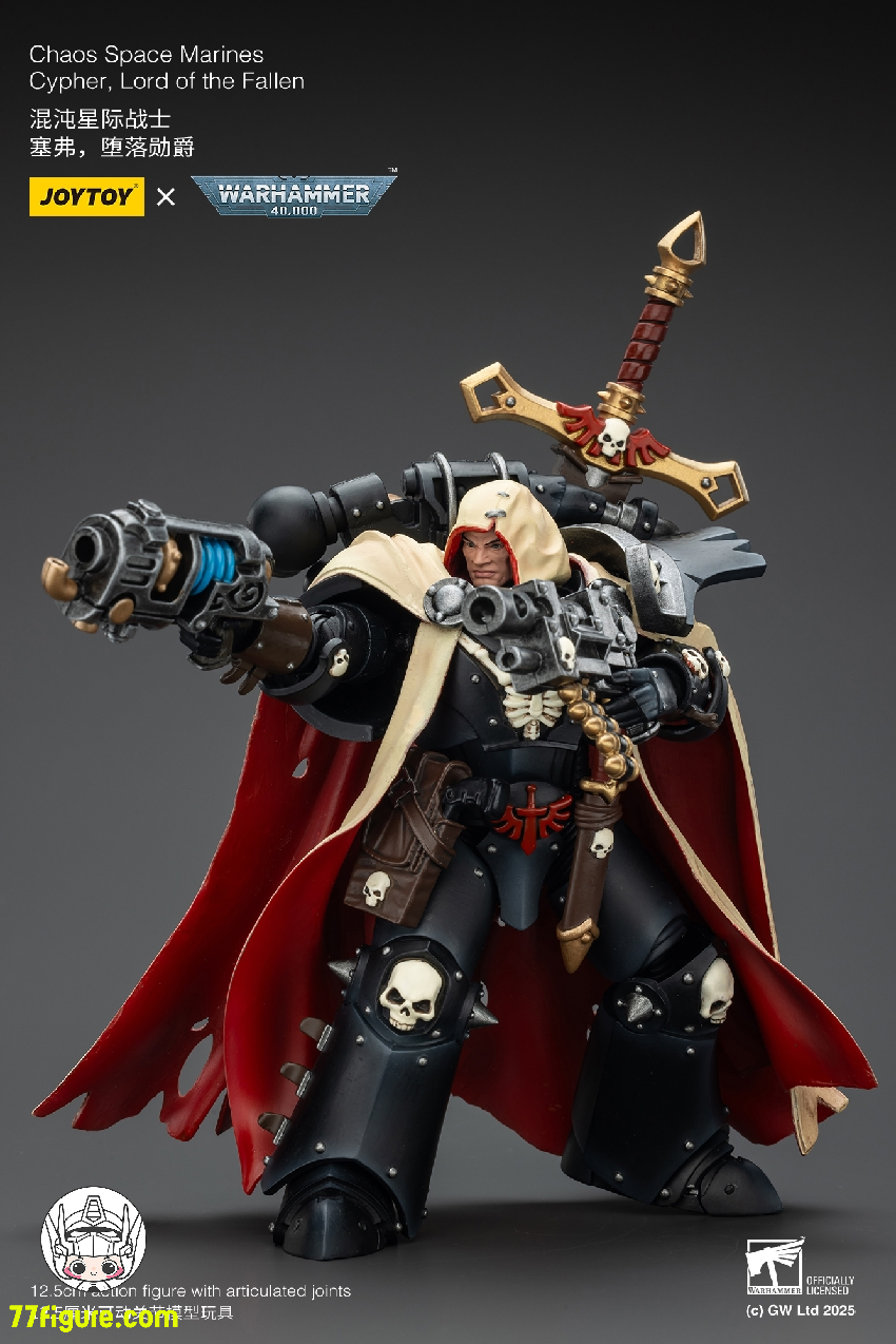 【予約商品】ジョイトイ JoyToy Source 1/18 『ウォーハンマー40K』 ケイオススペースマリーンズ サイファー ロード・オブ・ザ・フォールン 塗装済み可動フィギュア